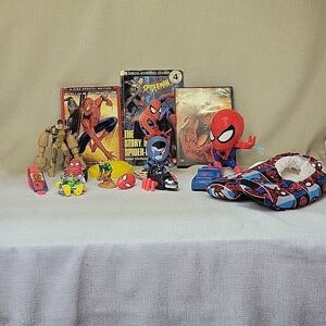 Spider-Man Dvds, Spiderman Bop-it Game, Childs Slippers (M), Cars, Figures